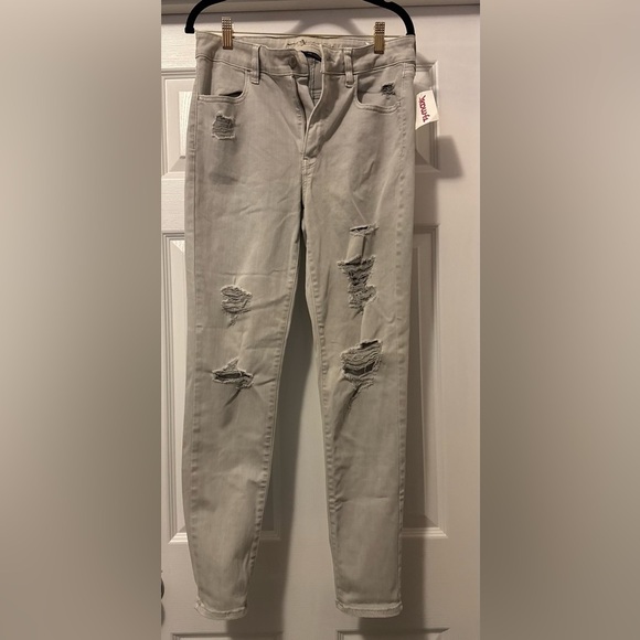 Next Level Apparel Gray Skinny Jeans Distressed - Picture 1 of 5